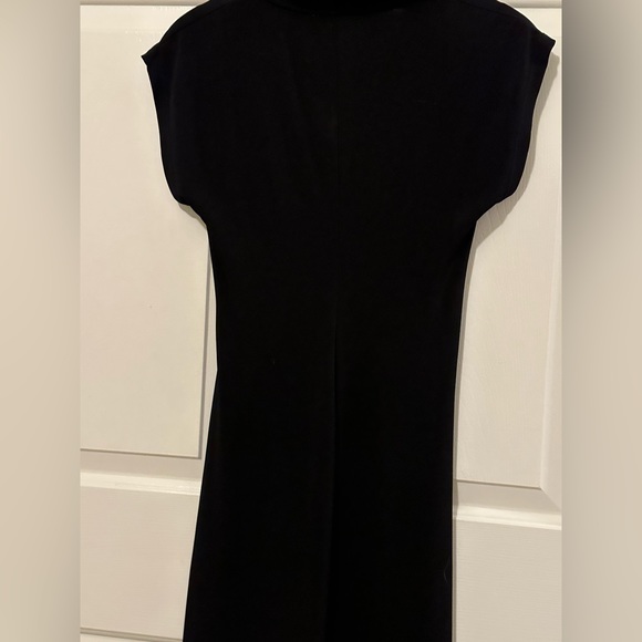 London Times Short Sleeve Black Sheath Knotted Bodice Dress Size 4 - Picture 5 of 7